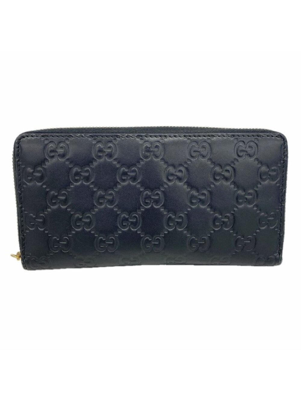 Gucci Wallet Guccissima Leather Black Gold